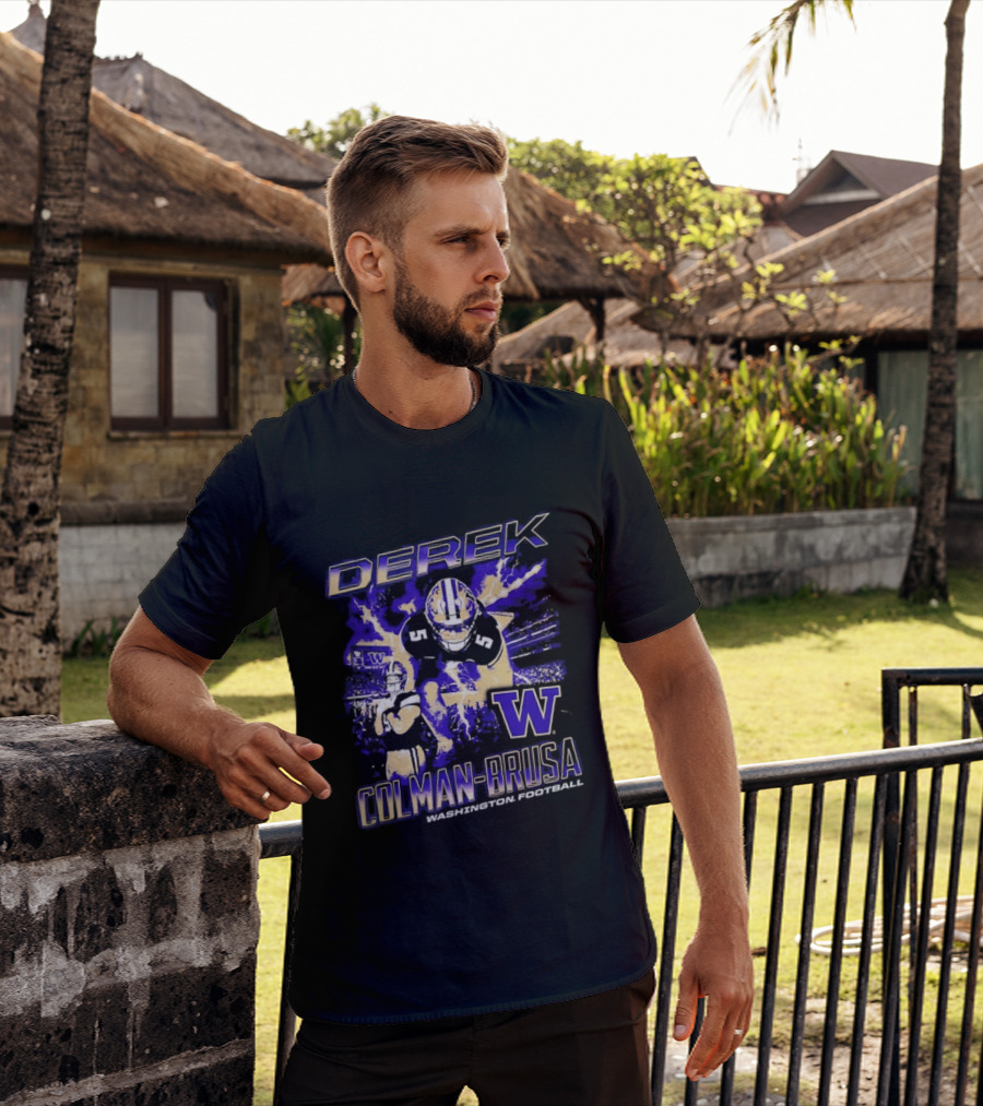 Derek Colman Brusa Washington State Football Huskies W Wildcats T-Shirt