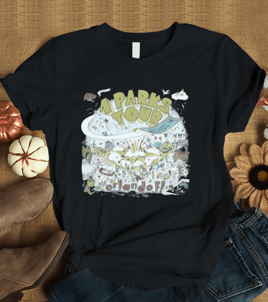 Dookie 4 Parks Tour Orlando FL Colorful Adventure T-Shirt