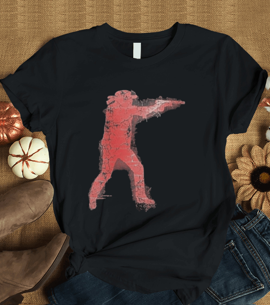 Jordan Salinas Idaho Twin Falls Hero Red Cracked Shooter T-Shirt