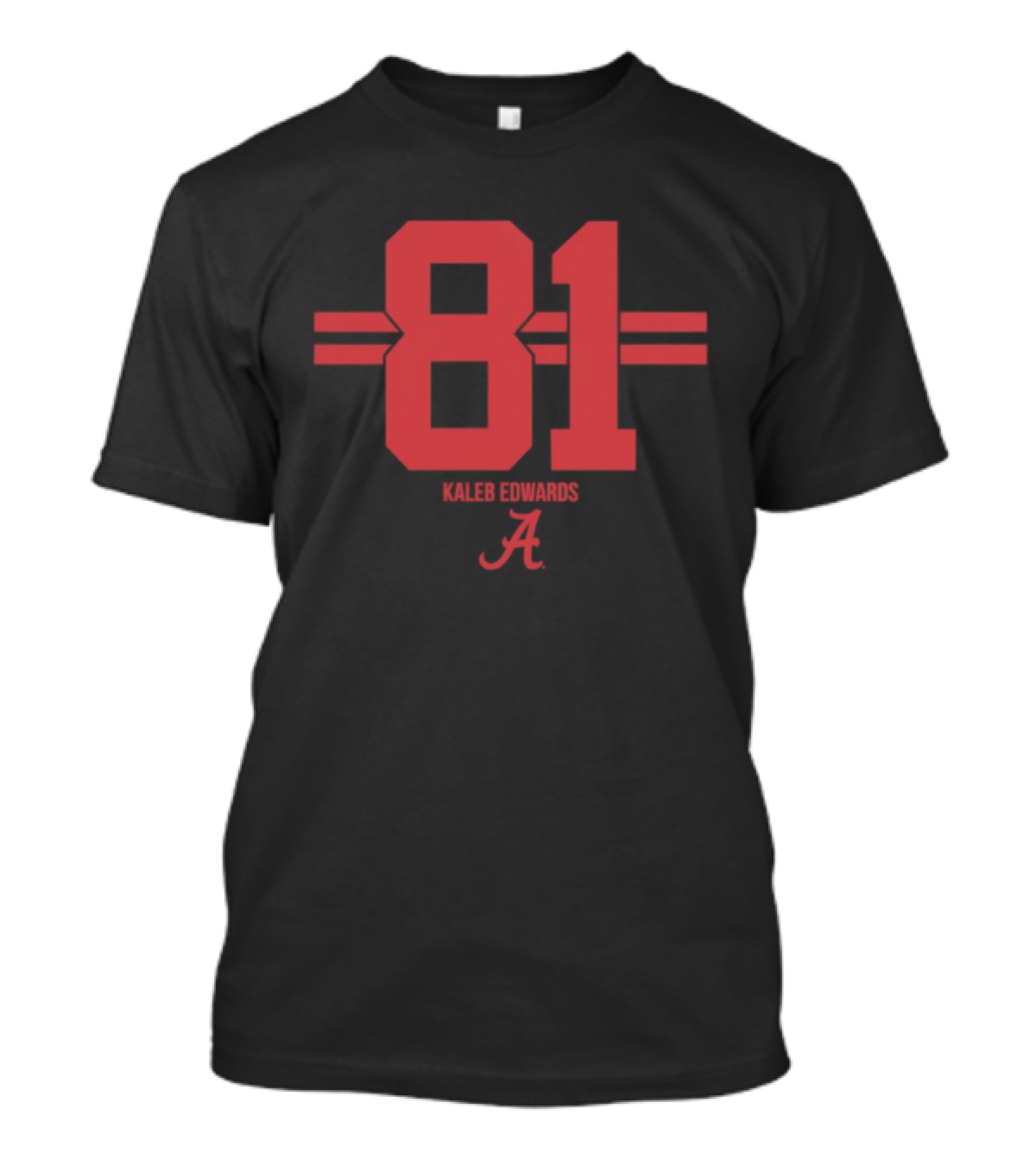 Kaleb Edwards 81 Alabama Crimson Tide NCAA Football T-Shirt