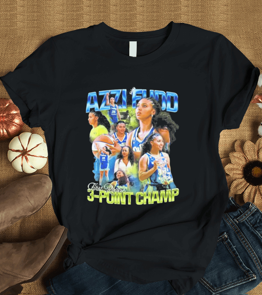 Azzi Fudd Dallas 35 First Rookie 3 Point Champ T-Shirt