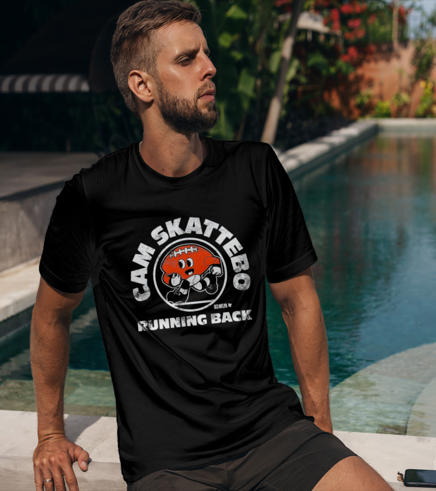 Cam Skattebo Running Back Football Buddies Retro Cartoon Fun T-Shirt