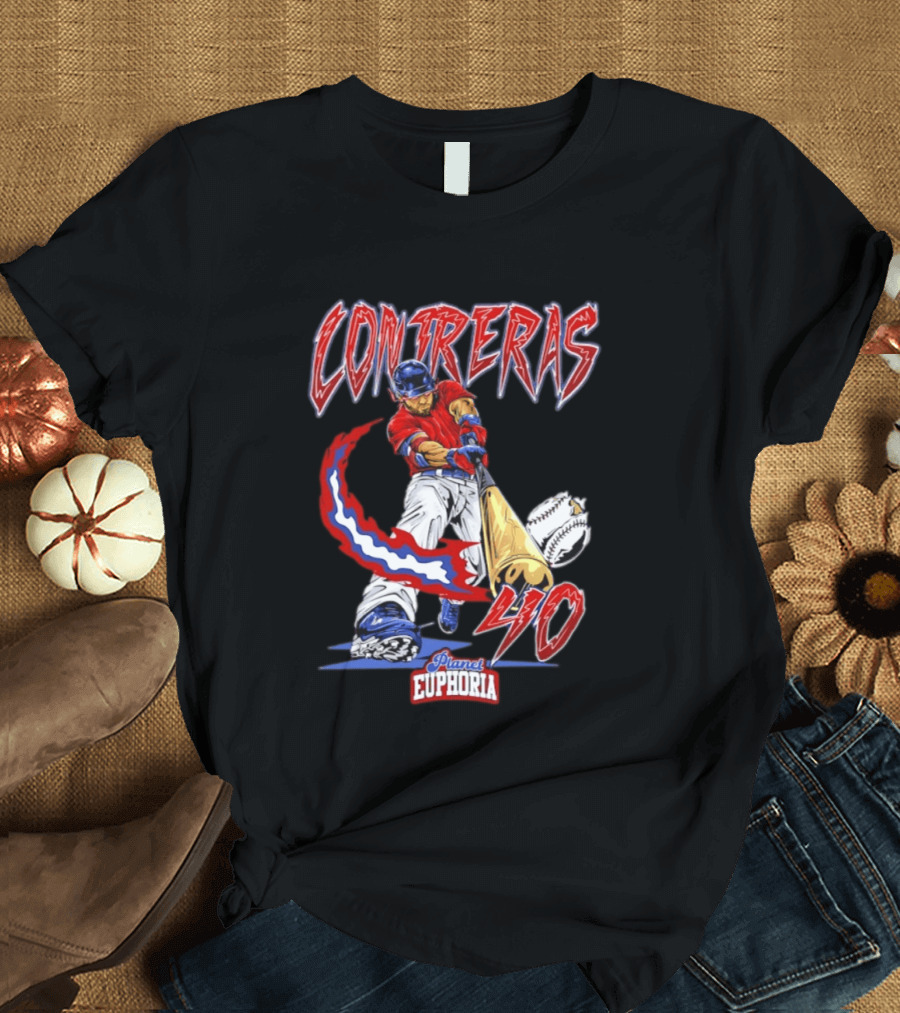 Boston Red Sox Willson Contreras 40 MLB Player Planet Euphoria Comic 2026 T-Shirt