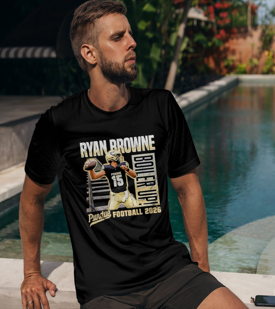 Ryan Browne Purdue Football Boiler Up 2026 T-Shirt