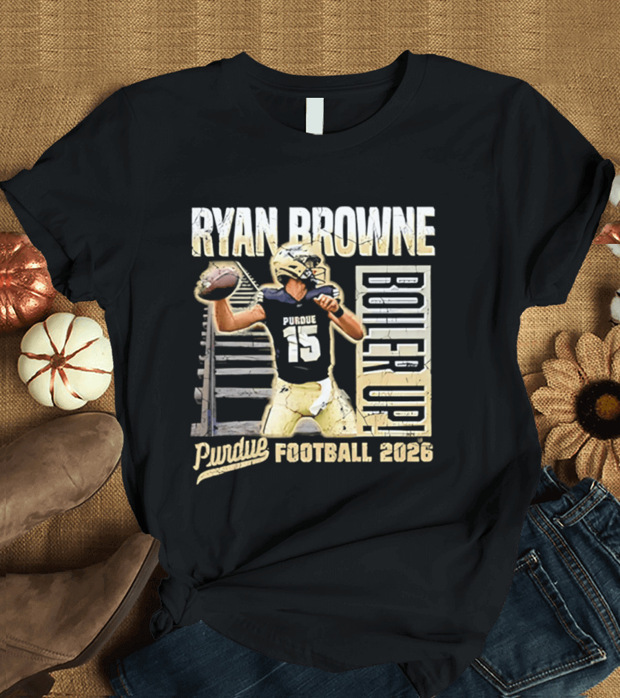 Ryan Browne Purdue Football Boiler Up 2026 T-Shirt