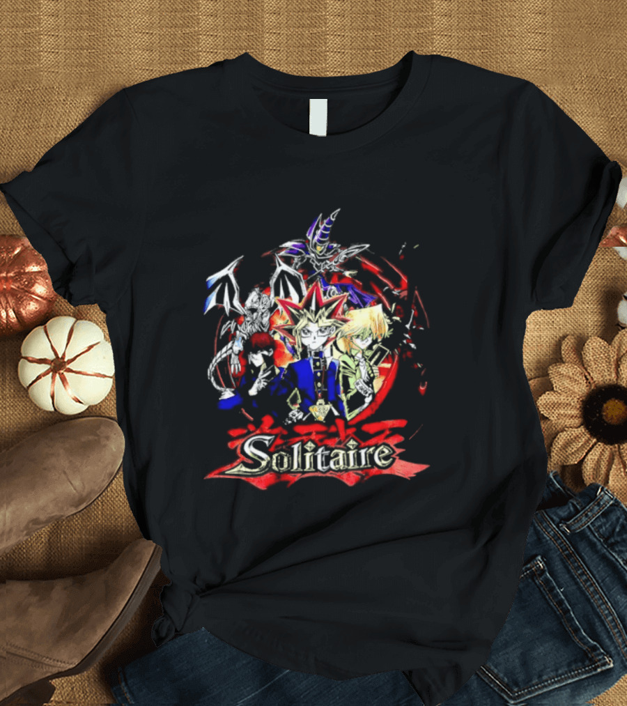 Yu Gi Oh Solitaire Yugi Muto Seto Kaiba Red Blue Star T-Shirt