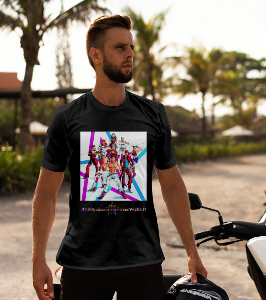 The JoJo's Bizarre Adventure World Anime Characters Ensemble T-Shirt