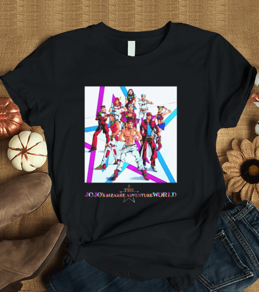 The JoJo's Bizarre Adventure World Anime Characters Ensemble T-Shirt