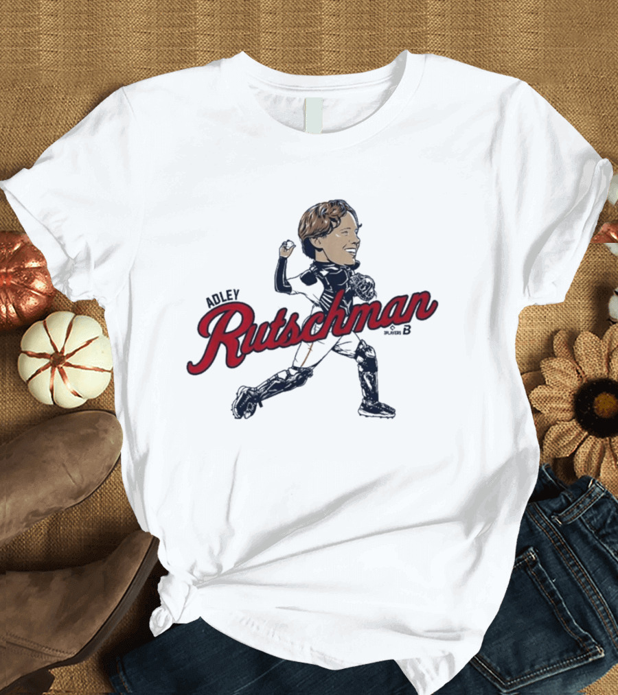 Adley Rutschman Boston Caricature Catcher Action Pose Red Sox T-Shirt