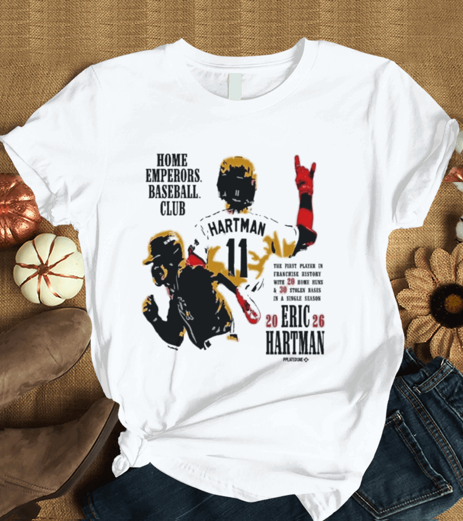 Eric Hartman Rome Emperors Baseball Club 2030 Season T-Shirt