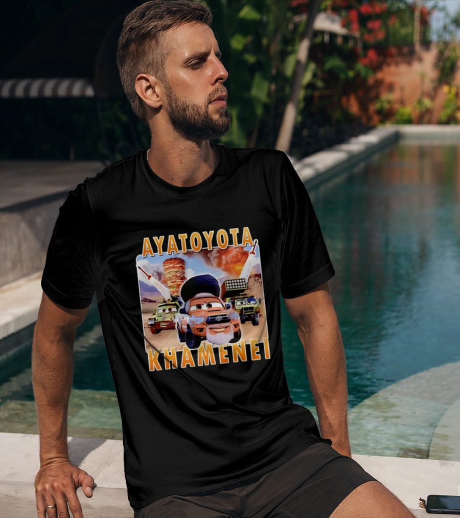 Ayatoyota Khamenei Toyota Ayatollah Car Rockets Desert Helicopter T-Shirt
