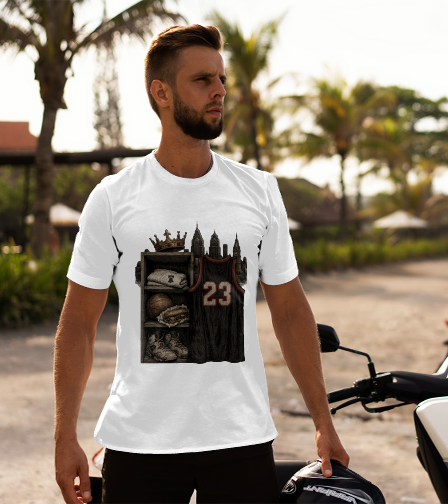 Lebron James King 23 Basketball Jersey Crown City Sports Locker T-Shirt