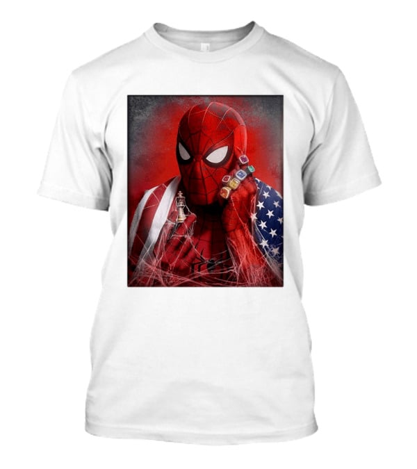 Spider Man Infinity Gauntlet Chess Piece American Flag Avengers Endgame Russo Brothers T-Shirt