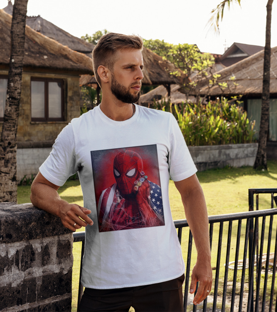 Spider Man Infinity Gauntlet Chess Piece American Flag Avengers Endgame Russo Brothers T-Shirt