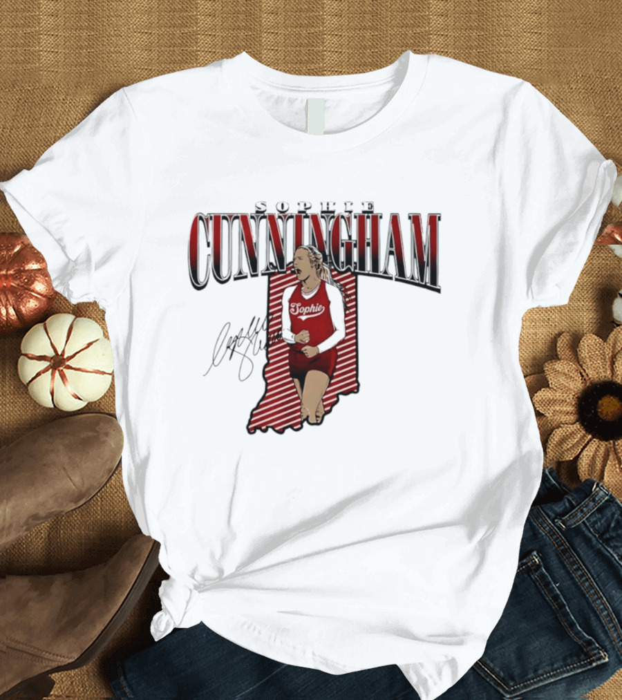 Sophie Cunningham Indiana State WNBA Fever Star Signature 2026 T-Shirt