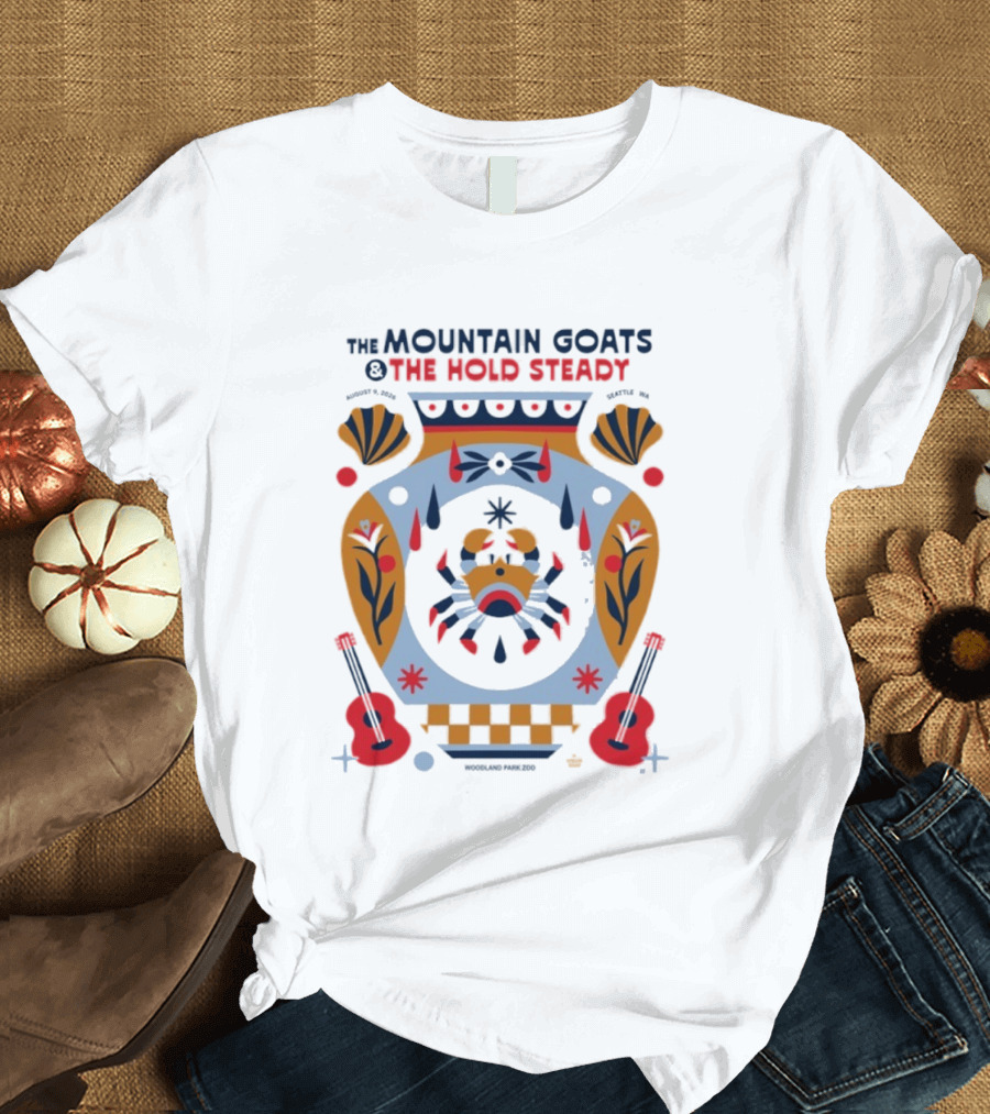 The Mountain Goats And The Hold Steady Live August 9 2026 Seattle WA Vintage Music Event T-Shirt