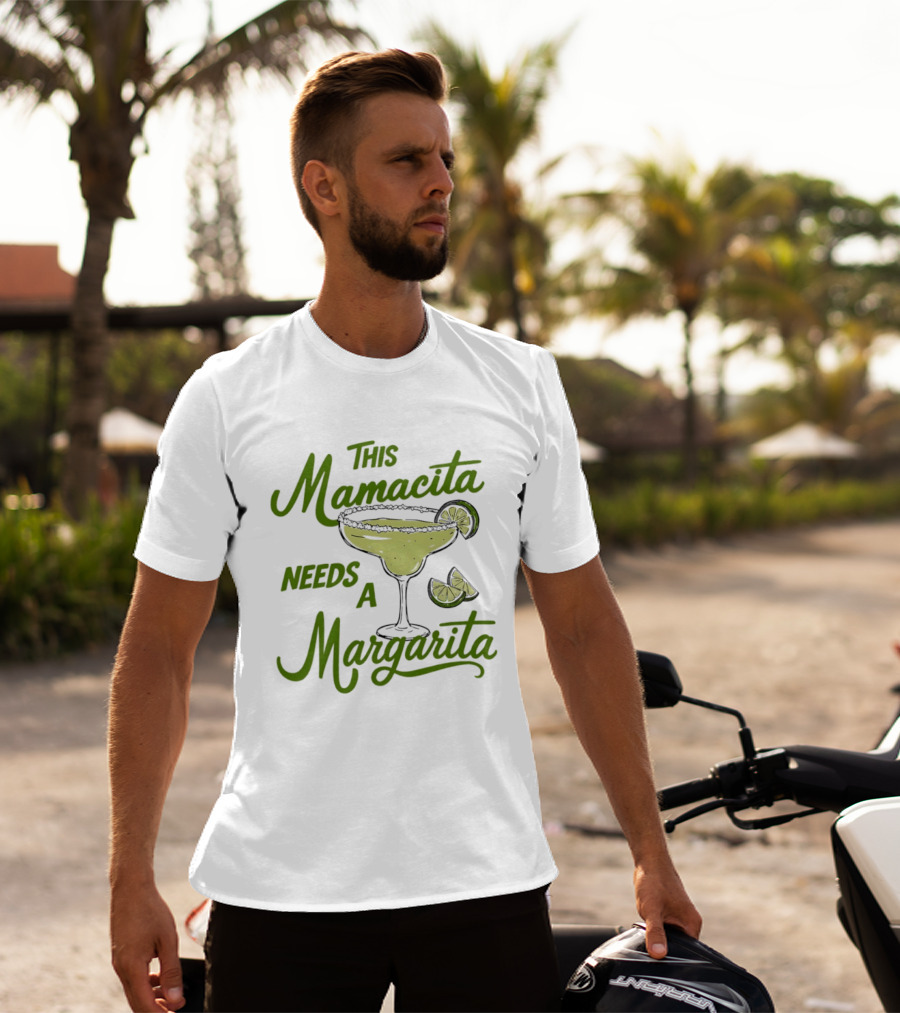 This Mamacita Needs A Margarita Lime Cocktail Humor T-Shirt