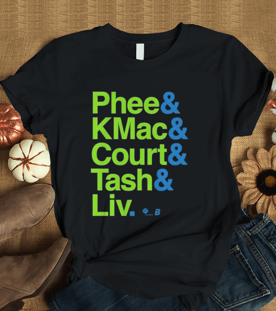 Minnesota Women's Basketball Phee & Kmac & Court & Tash & Liv Ampersand Stars 2026 T-Shirt