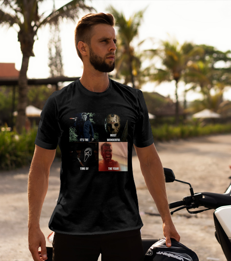 Halloween Horror Icons It's The Most Wonderful Time Of The Year T-Shirt