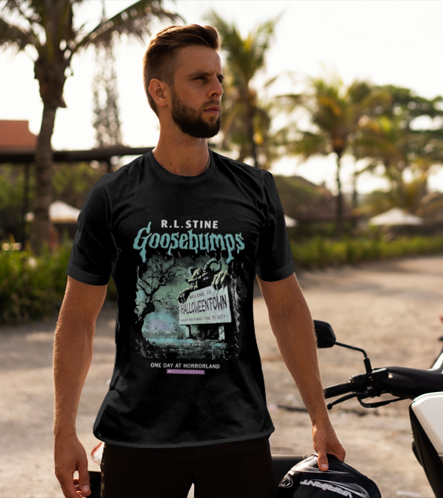 R.L. Stine Goosebumps One Day At Horrorland Halloween T-Shirt