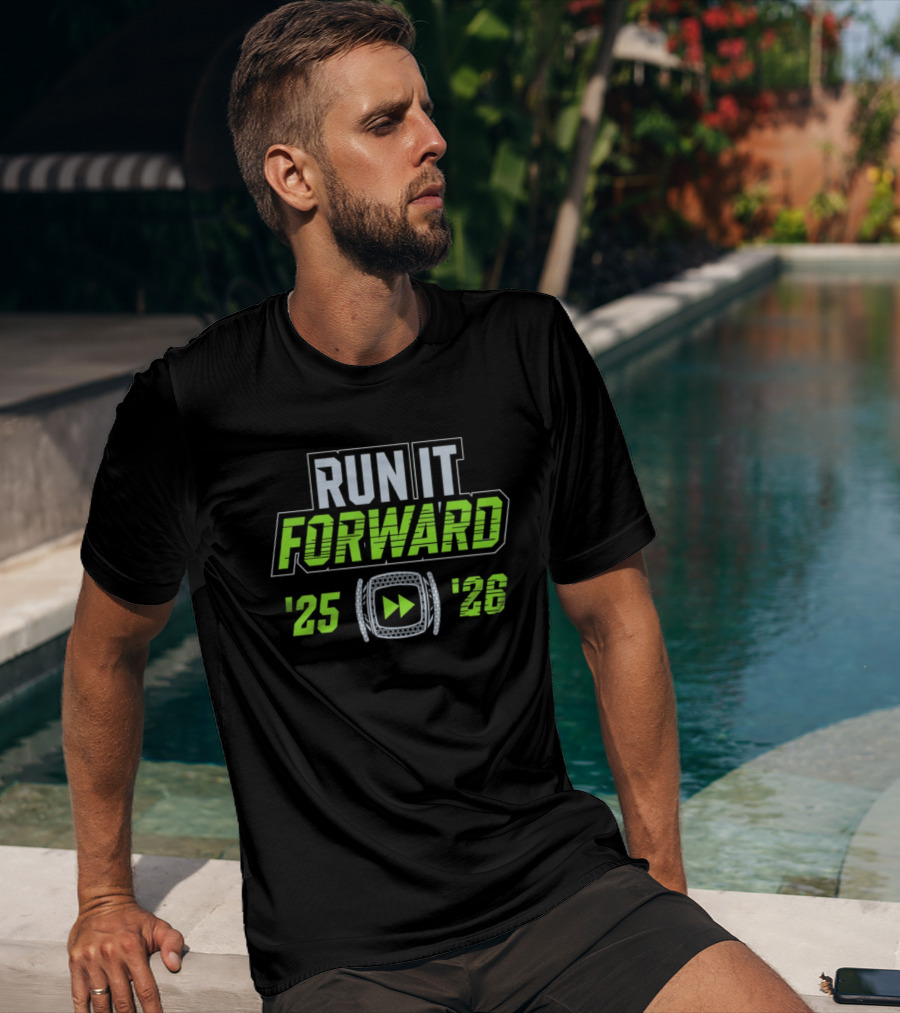 Seattle Seahawks Run It Forward 25 26 Ring T-Shirt