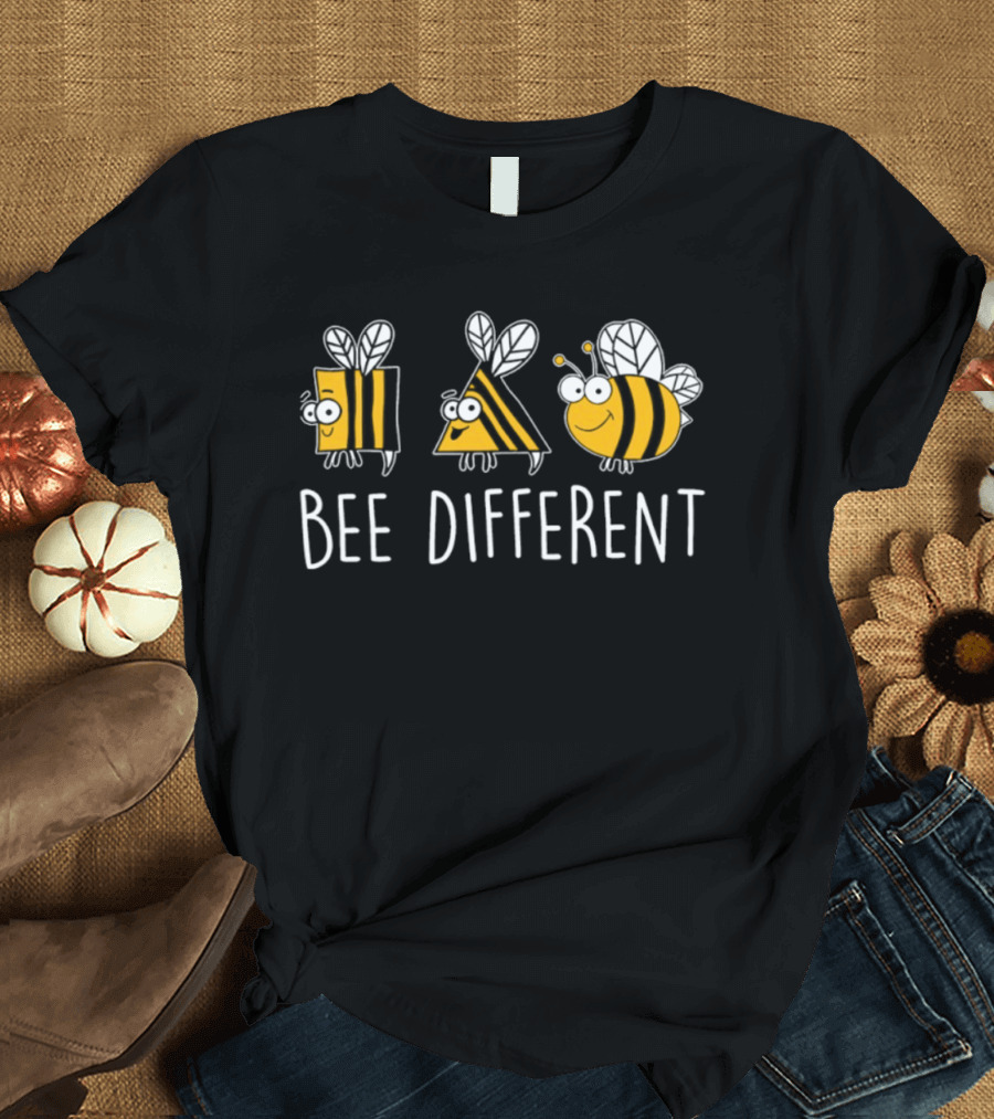 Bee Different Fun Shapes Striped Insects T-Shirt