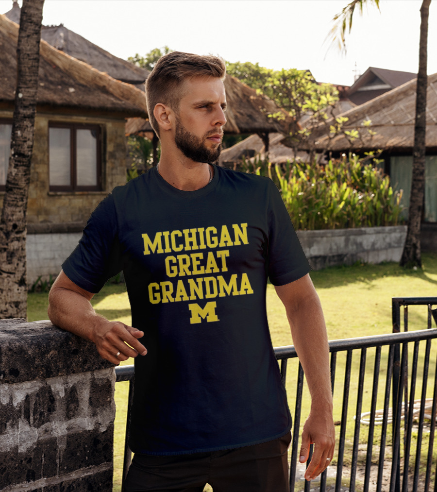 Michigan Wolverines Great Grandma M 2026 NCAA Family Sports Fan Gear T-Shirt