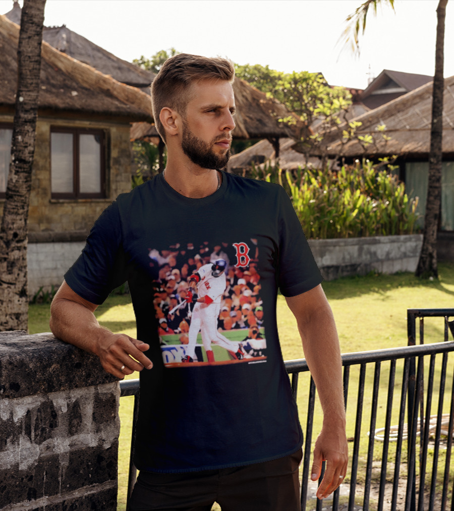 Boston Red Sox David Ortiz Iconic Swing Moment T-Shirt