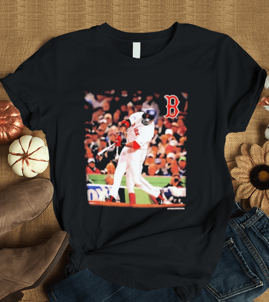 Boston Red Sox David Ortiz Iconic Swing Moment T-Shirt