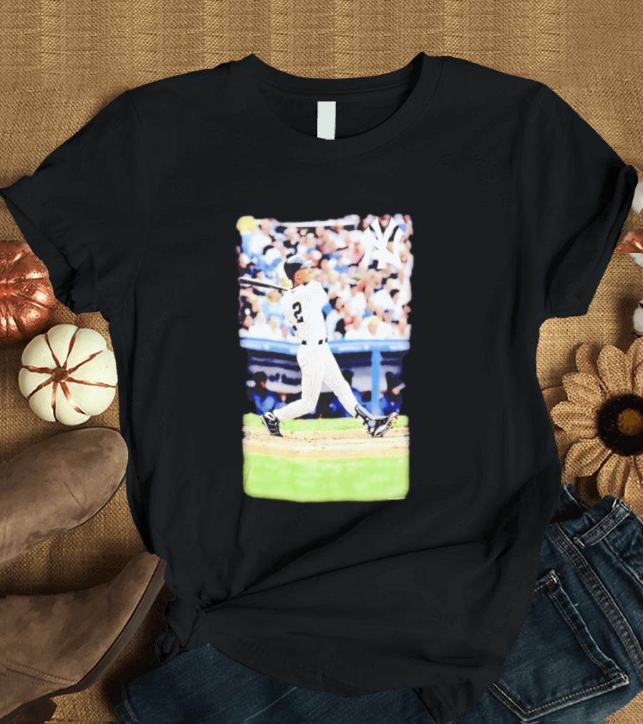 Derek Jeter New York Yankees Legendary Swing Moment T-Shirt