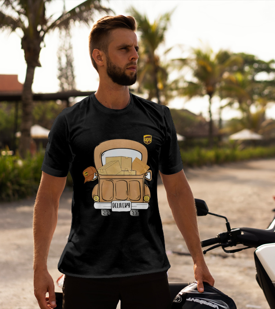 UPS Delivery Truck With Packages And Hat T-Shirt