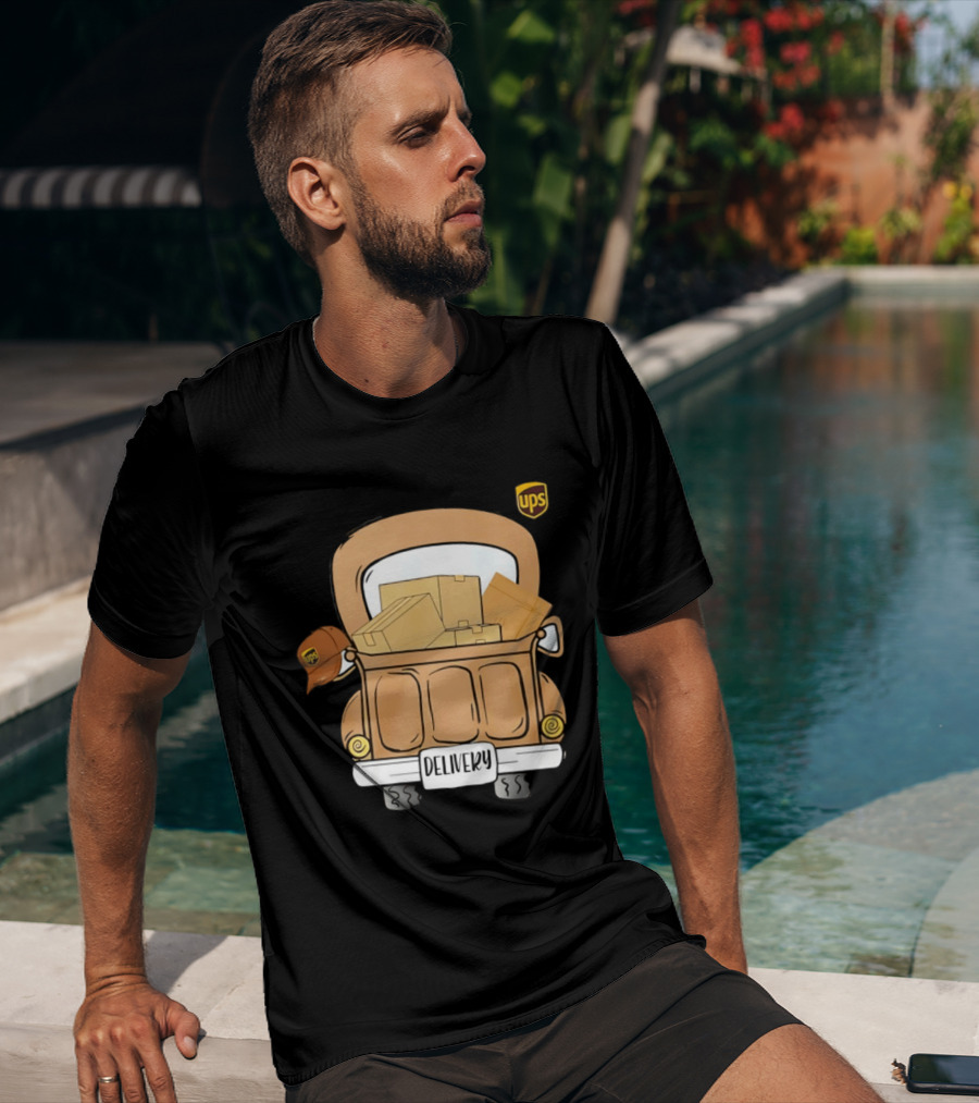 UPS Delivery Truck With Packages And Hat T-Shirt