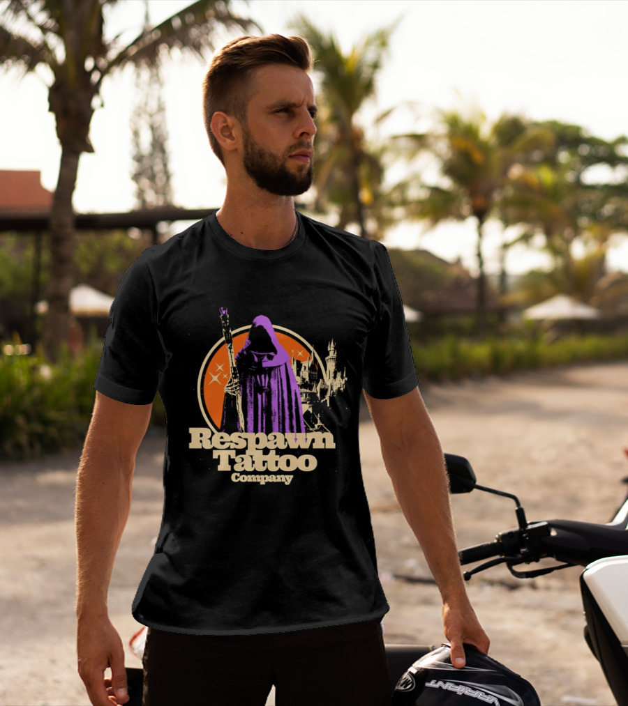 Respawn Tattoo Company Wizard Castle Grim Reaper T-Shirt