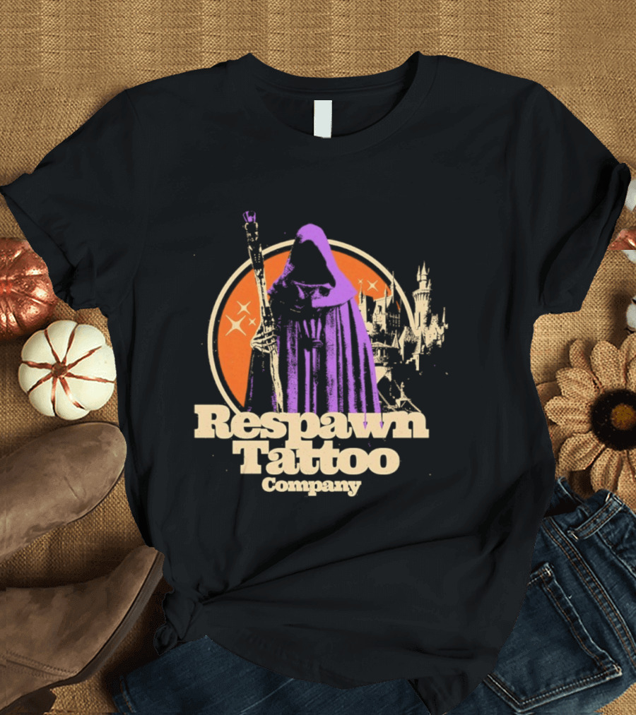 Respawn Tattoo Company Wizard Castle Grim Reaper T-Shirt