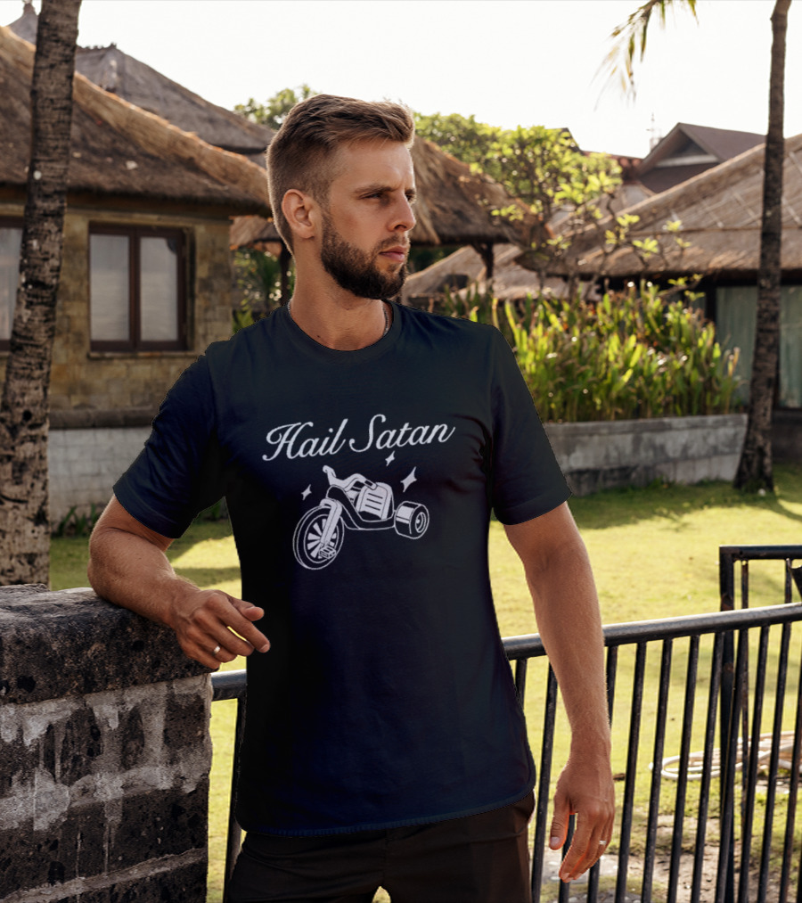 Hail Satan Tricycle Satanic Occult T-Shirt
