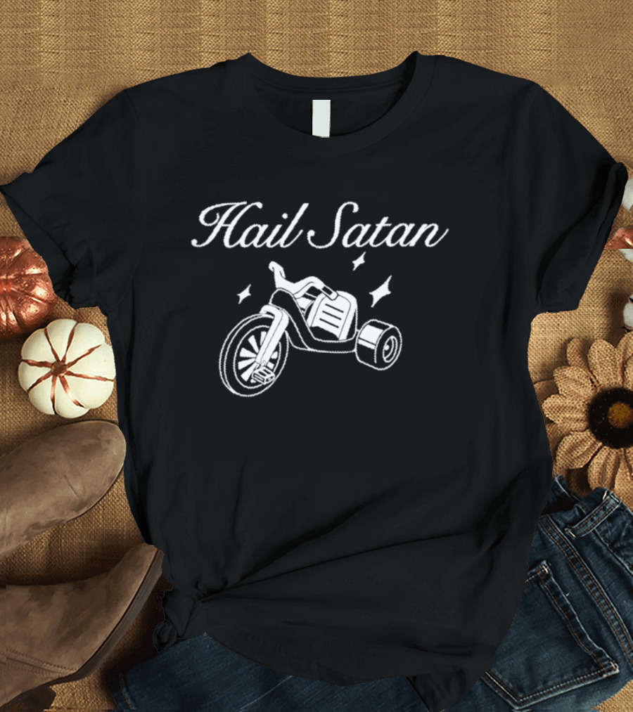 Hail Satan Tricycle Satanic Occult T-Shirt