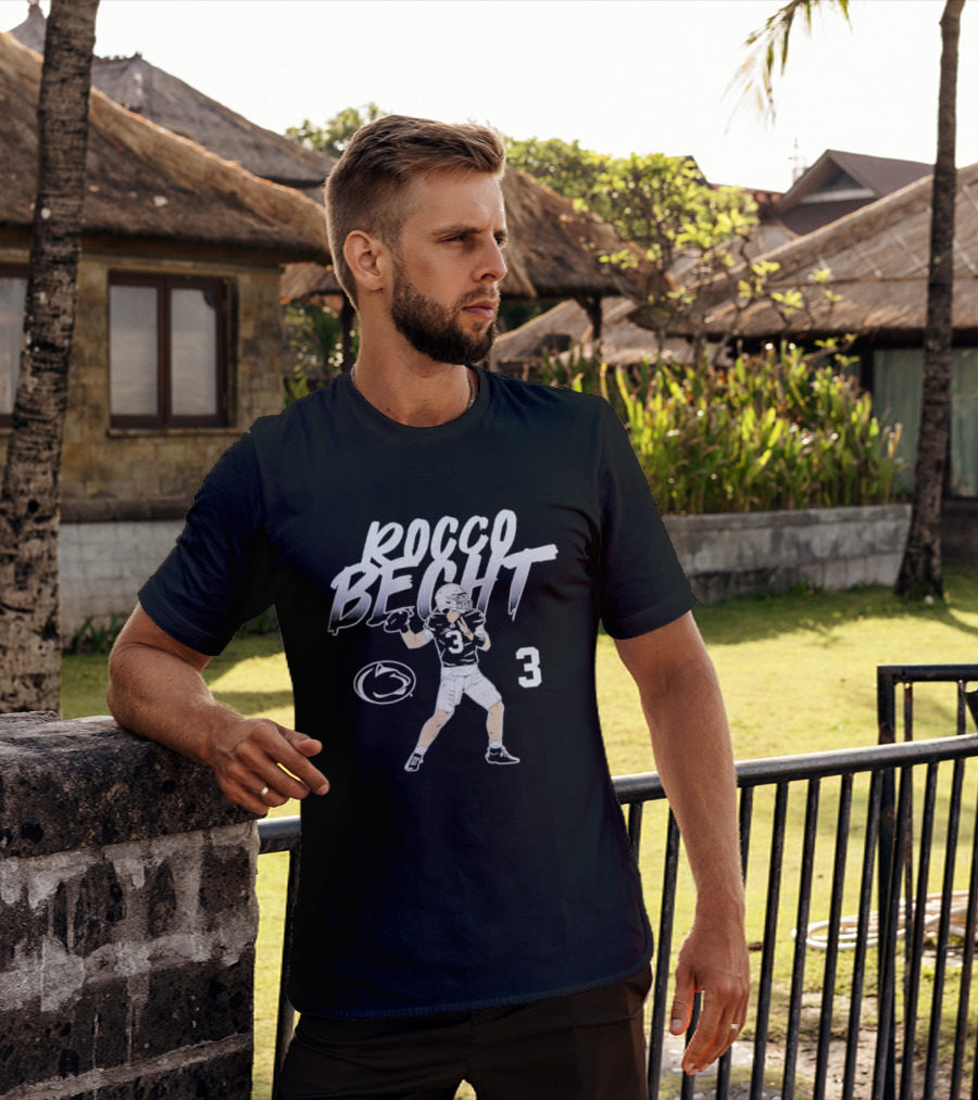 Rocco Becht Number 3 Penn State Football Pose Star T-Shirt