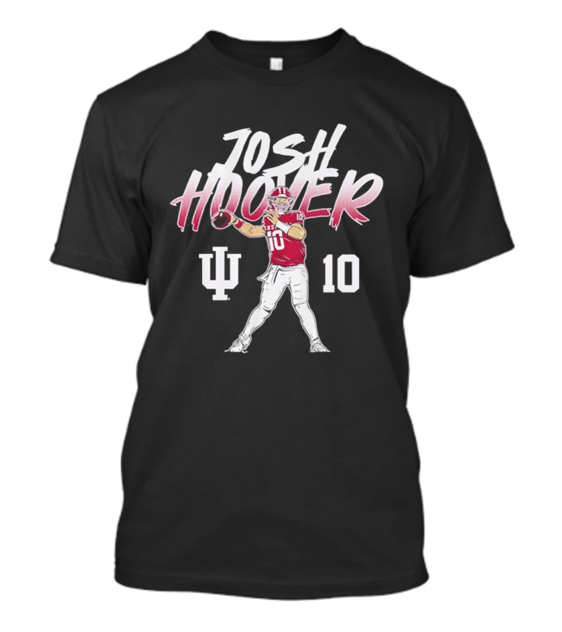 Josh Hoover 10 Indiana Football IU Hoosiers Quarterback Pose T-Shirt