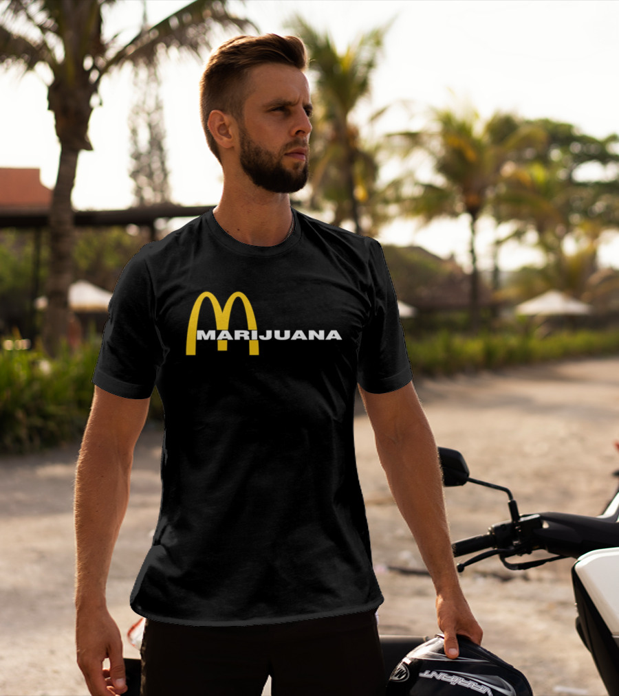 Marijuana Parody McDonald's Golden Arches T-Shirt