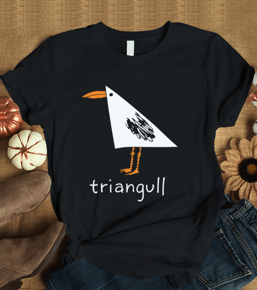 Triangull Seagull Triangle Bird Pun Triangular Art Bird T-Shirt