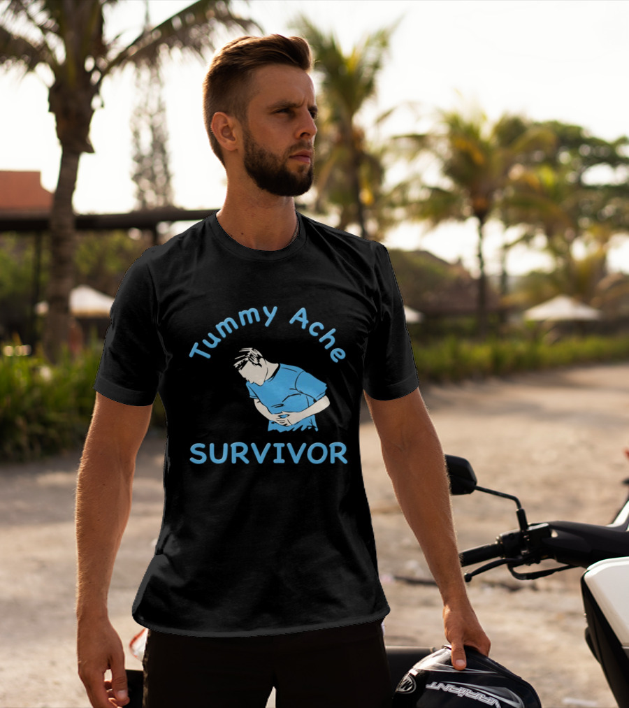 Tummy Ache Survivor Blue Figure T-Shirt