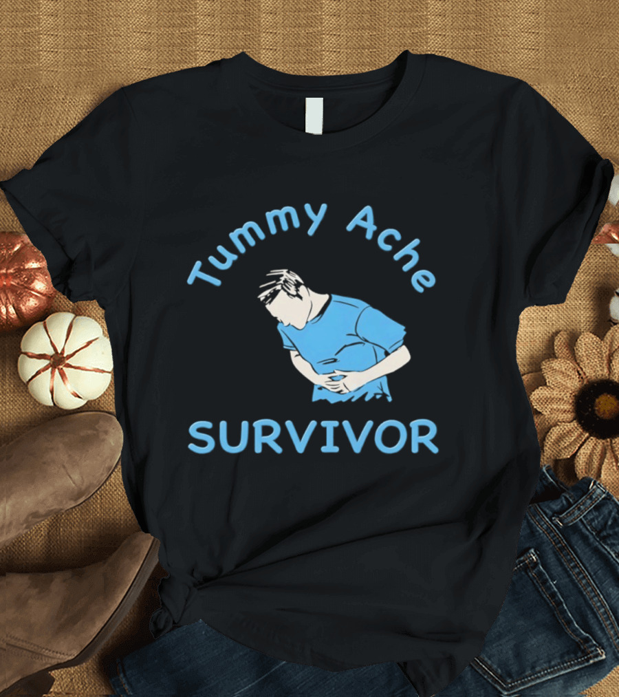 Tummy Ache Survivor Blue Figure T-Shirt