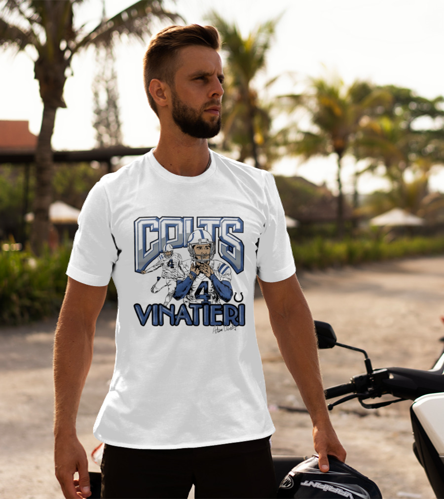 Indianapolis Colts Adam Vinatieri Football Number 4 Fan Gear T-Shirt