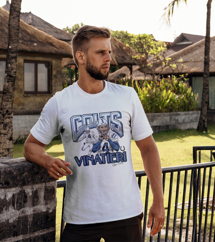 Indianapolis Colts Adam Vinatieri Football Number 4 Fan Gear T-Shirt