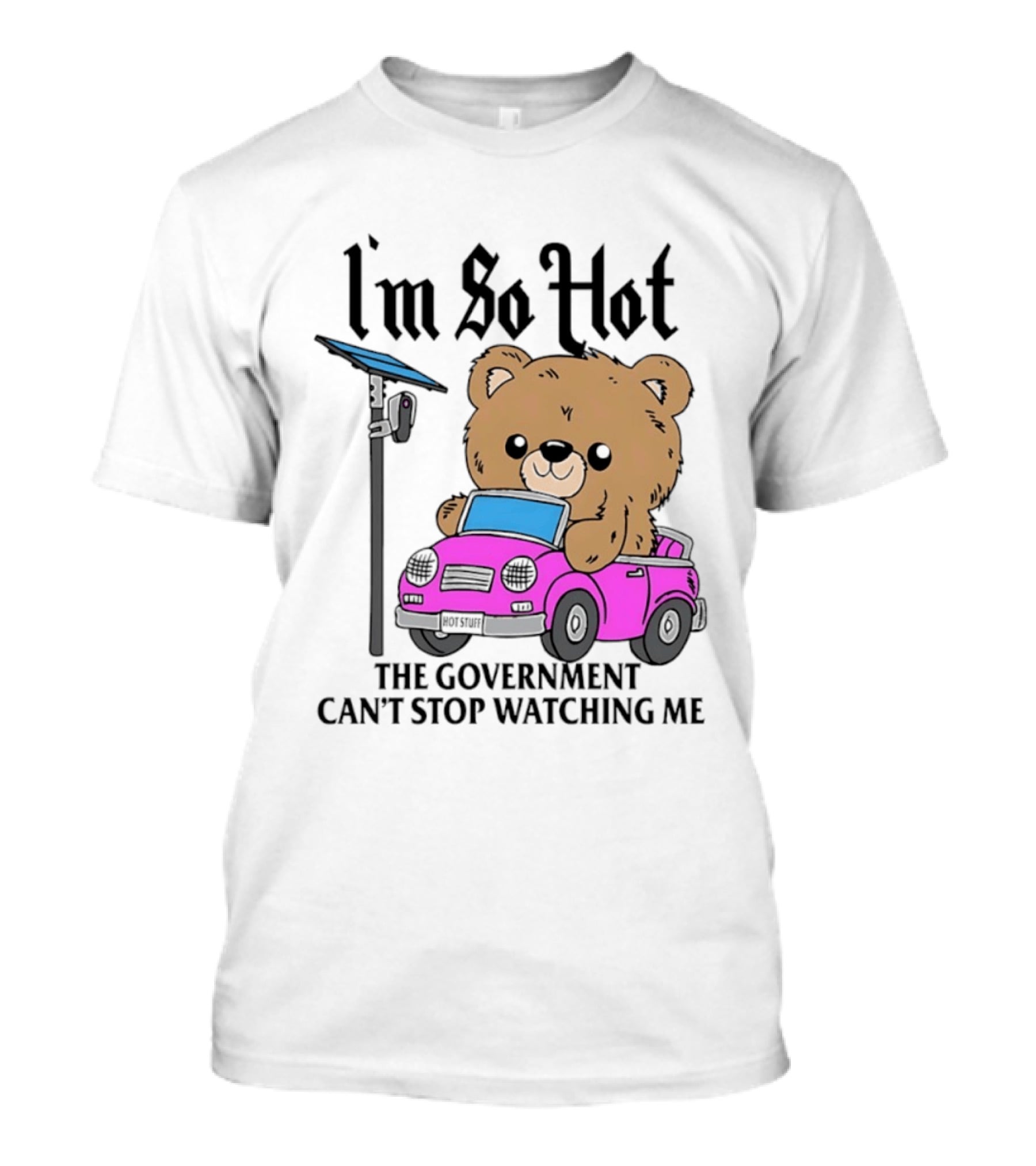 I'm So Hot Bear In Pink Car The Government Can't Stop Ing Me T-Shirt
