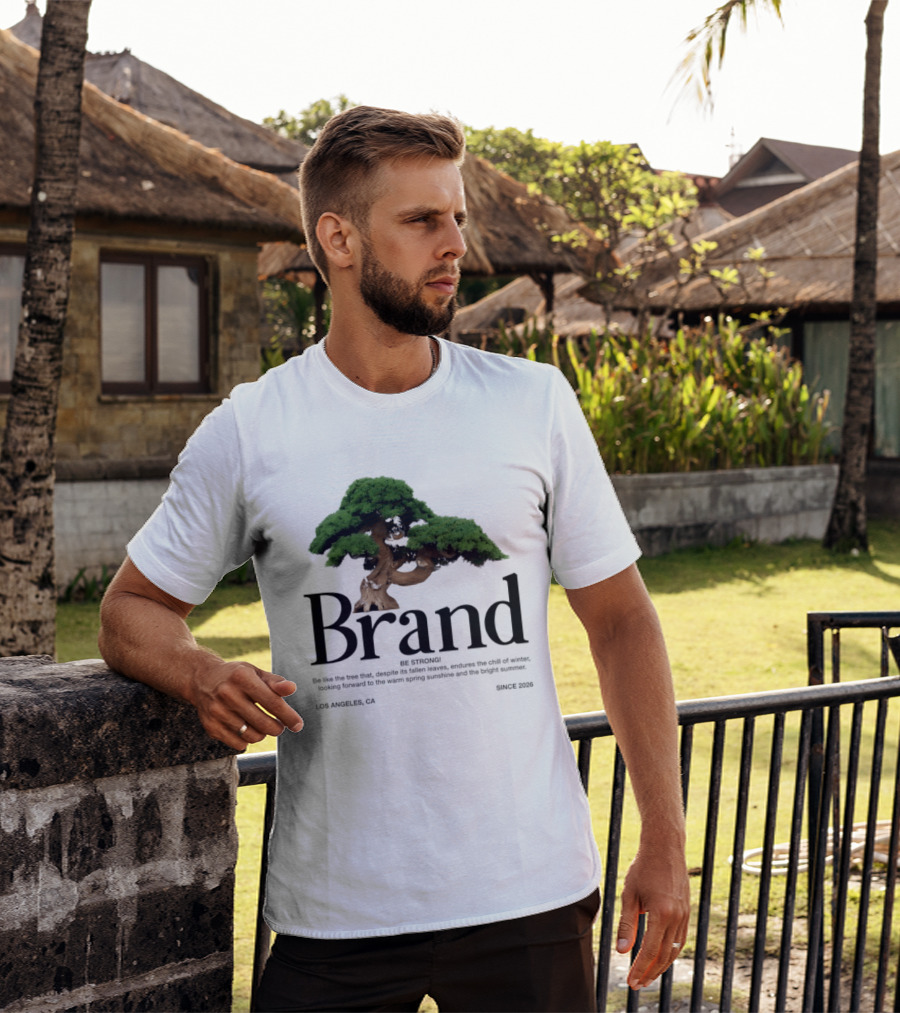 Brand Be Strong Be Like The Tree Endure Winter Los Angeles Since 2026 T-Shirt