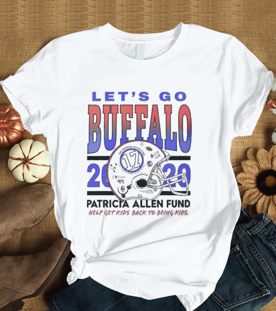 Let's Go Buffalo Patricia Allen Fund 2020 17 Helmet T-Shirt