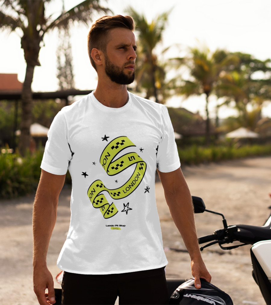 Lando Pit Stop 2026 London Racing Ribbon Stars T-Shirt