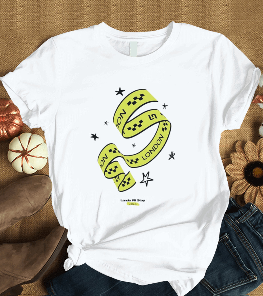 Lando Pit Stop 2026 London Racing Ribbon Stars T-Shirt
