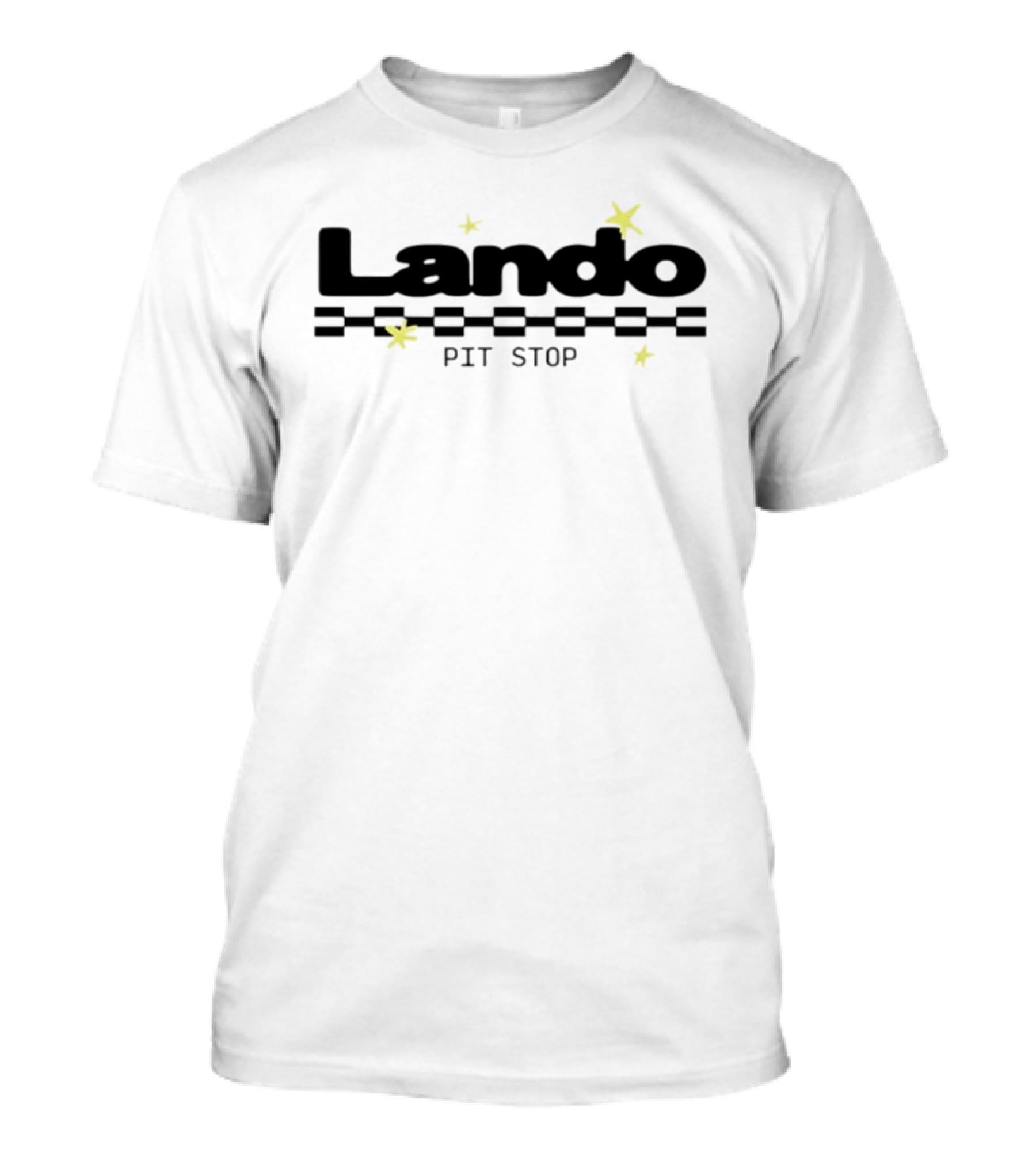 Lando Pit Stop Racing Checkered Stars 2026 T-Shirt